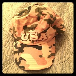 NWOT Camo USA 4th of July Cap
